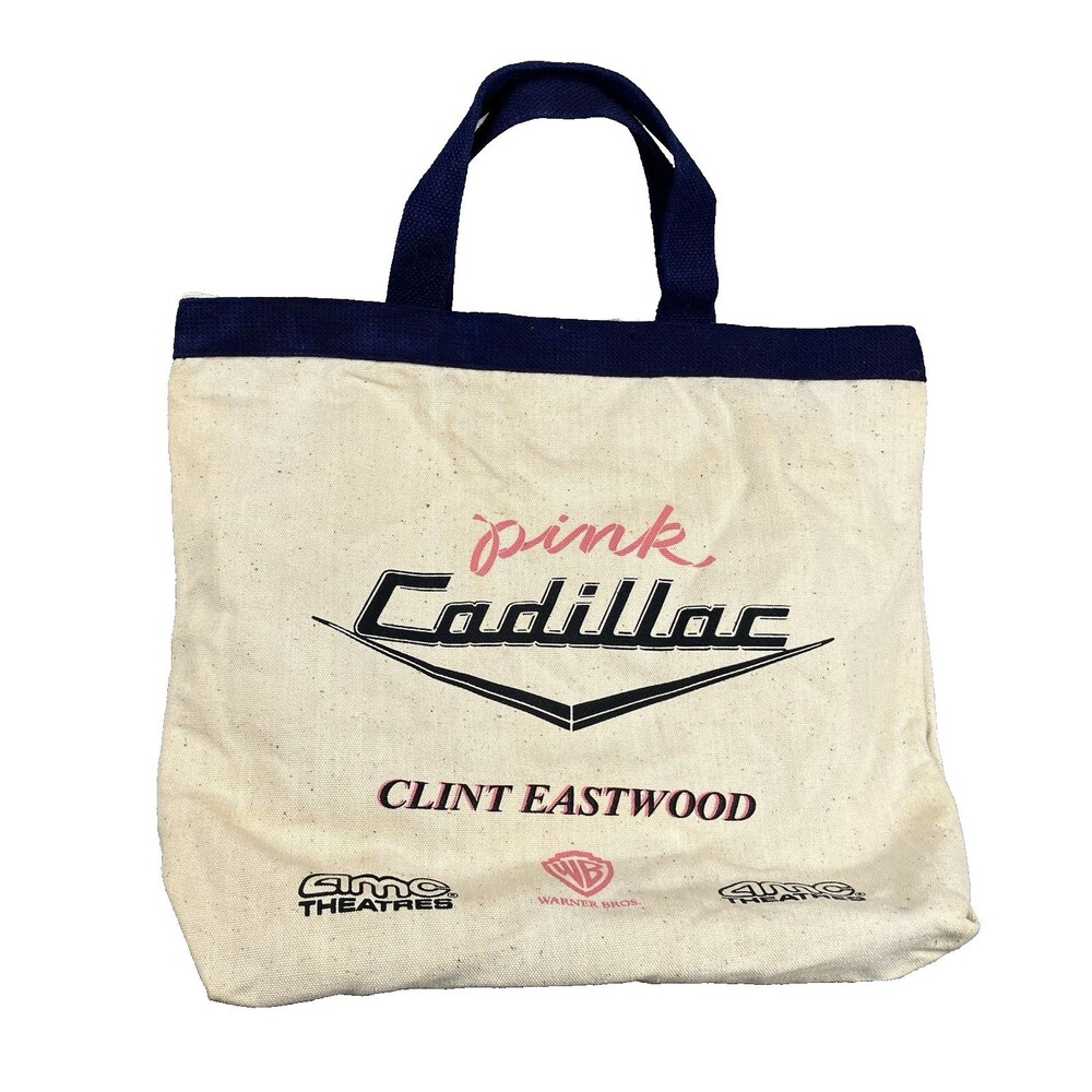 VTG Pink Cadillac Movie Canvas Bag Clint Eastwood AMC Theatres Warner Bros. RARE